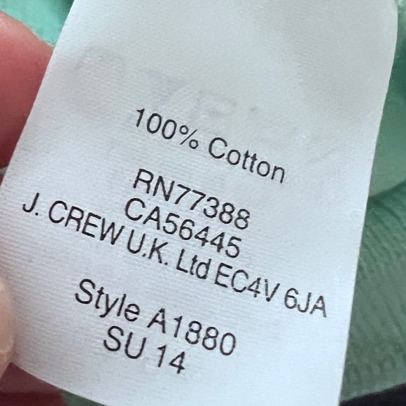 J.Crew Women’s Mint Green Preppy Cotton Knit V-Neck Sweater Small - Picture 9 of 9